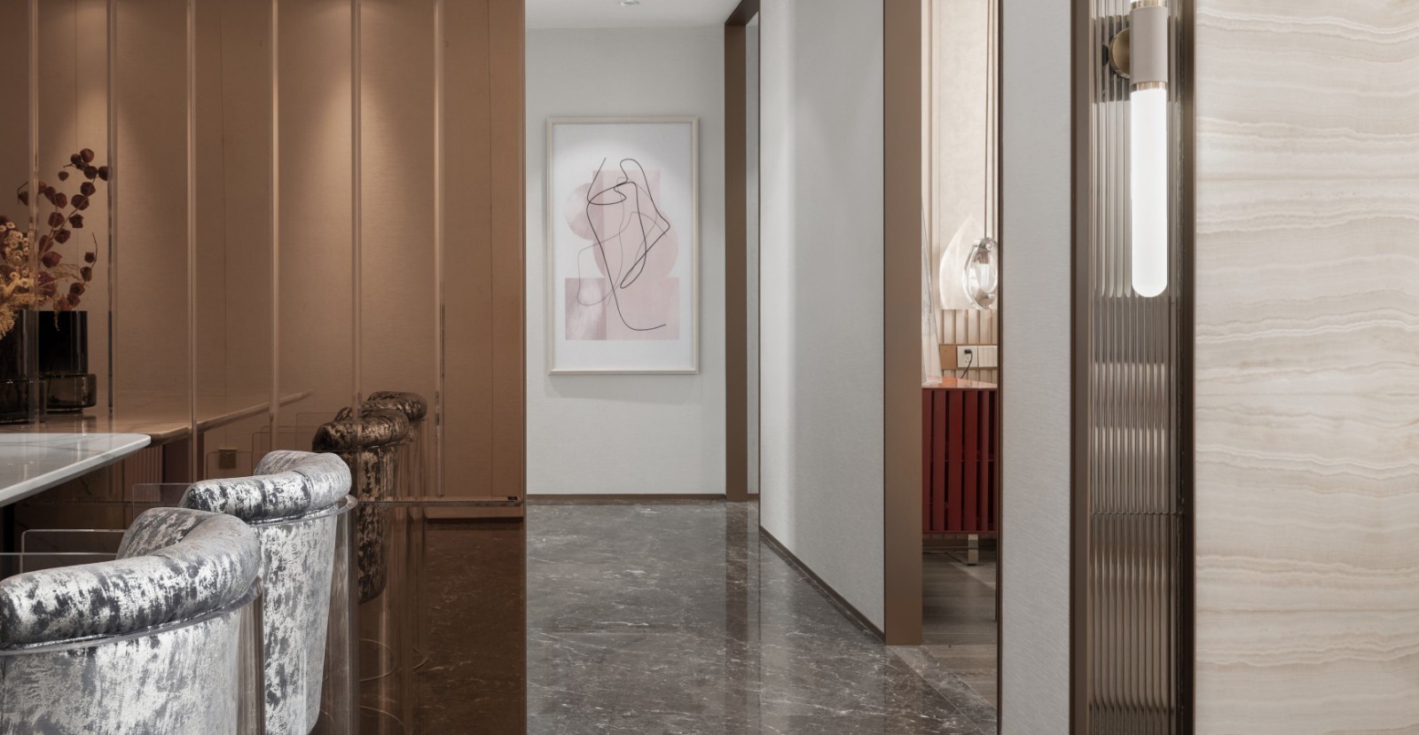 現代輕奢風格室內設計家裝案例-走廊 現代輕奢風格室內設計家裝案例-走廊