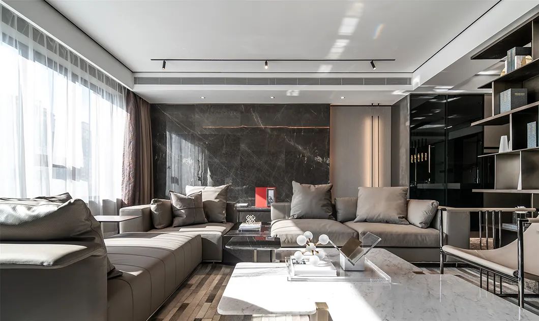 現(xiàn)代輕奢風(fēng)格別墅室內(nèi)設(shè)計家裝案例-客廳 現(xiàn)代輕奢風(fēng)格別墅室內(nèi)設(shè)計家裝案例-客廳