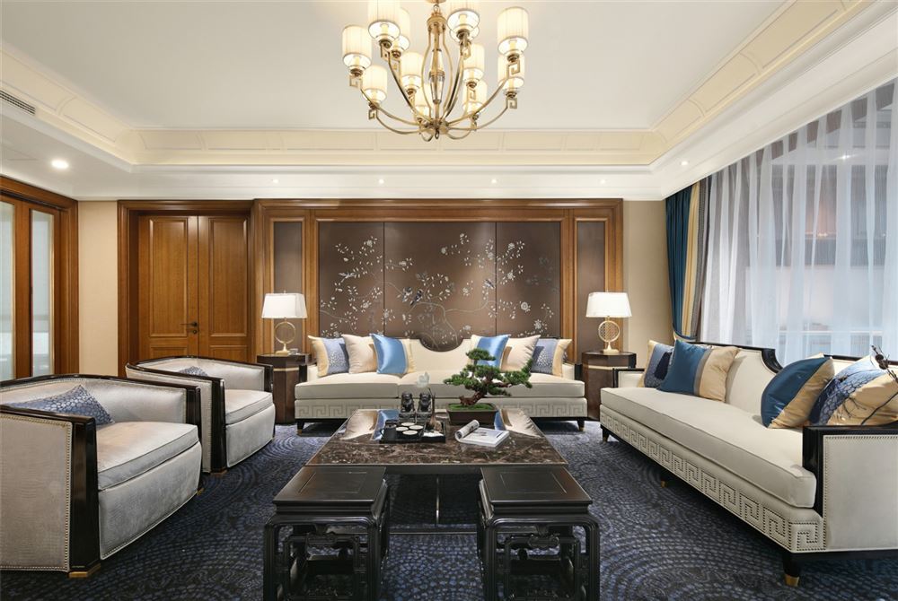 楚雄彝族自治州鴻豐印象新中式風(fēng)格平層裝修案例