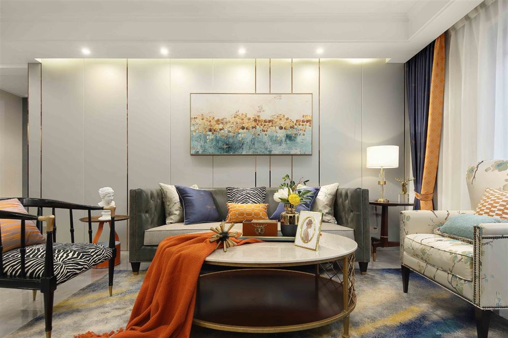 湛江市南亞酈都美式風格三居室裝修案例