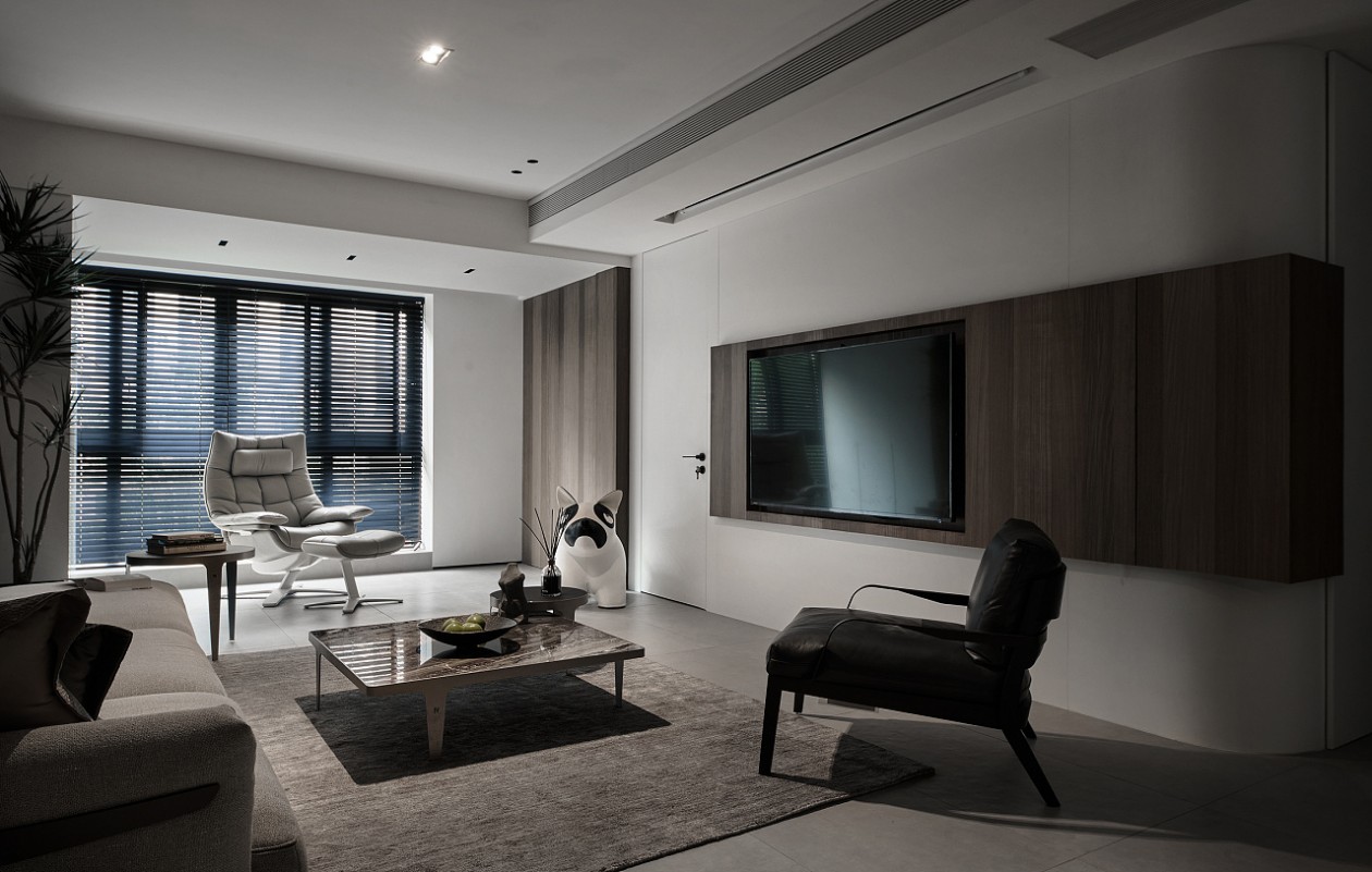 現代簡約風格室內家裝案例效果圖-客廳電視背景墻 現代簡約風格室內家裝案例效果圖-客廳電視背景墻