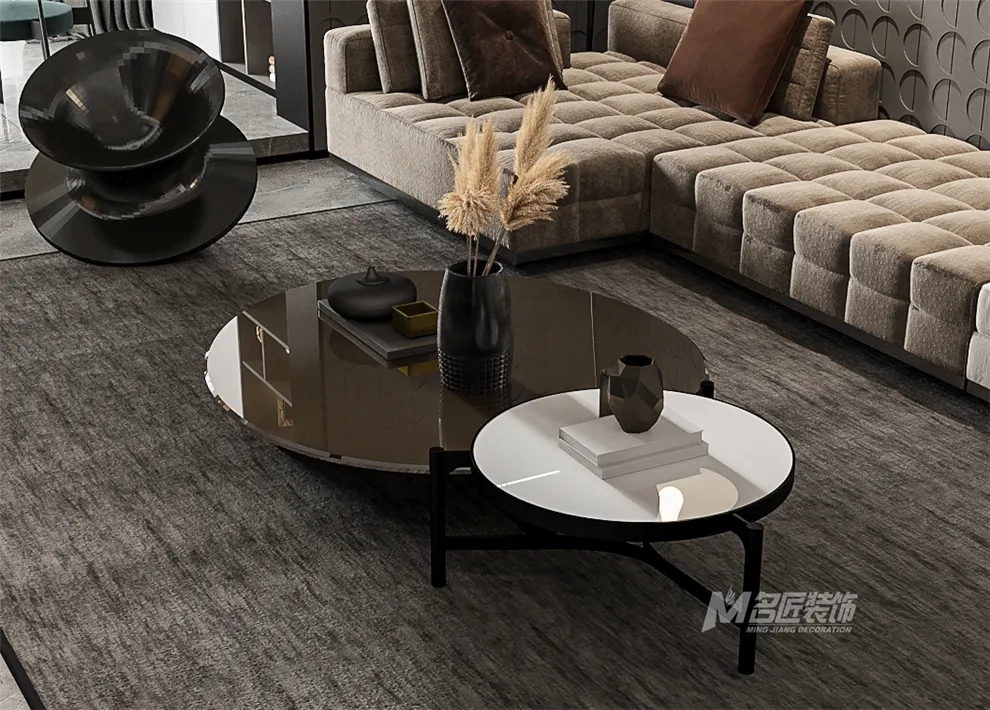 裝修公司黑白灰輕奢經(jīng)典風(fēng)格-客廳茶幾 裝修公司黑白灰輕奢經(jīng)典風(fēng)格-客廳茶幾