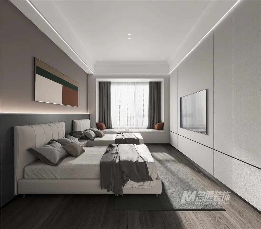 裝修公司黑白灰輕奢經(jīng)典風(fēng)格-客臥 裝修公司黑白灰輕奢經(jīng)典風(fēng)格-客臥