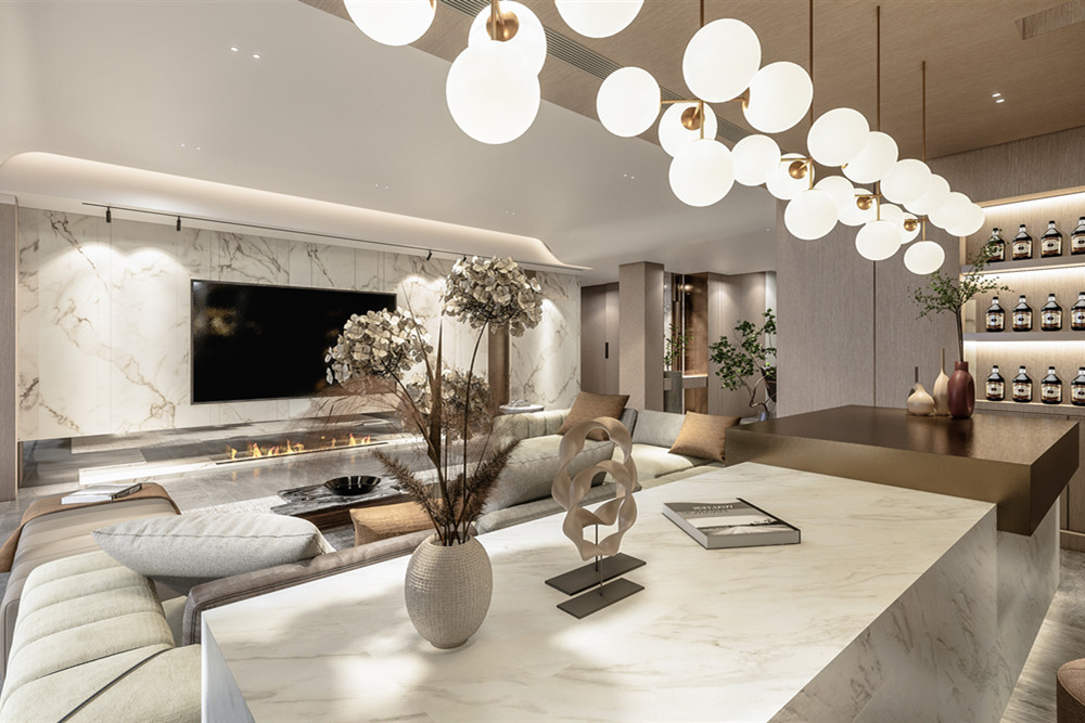 汕頭市海上傳奇公館現代簡約風格四居室裝修案例