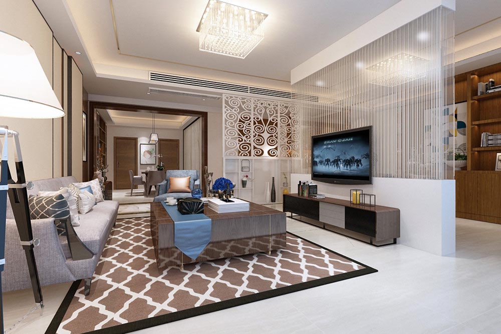 江門市柏麗灣現(xiàn)代簡(jiǎn)約風(fēng)格四居室裝修案例