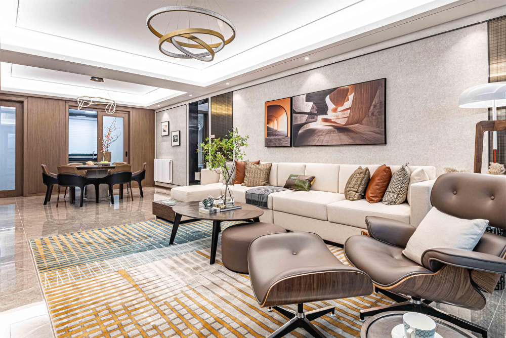 廣州市遠(yuǎn)洋芙蓉墅新中式風(fēng)格四居室裝修案例