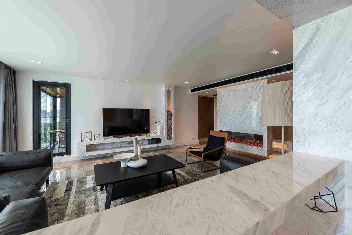 廣州市廣州亞運城天譽現代簡約風格三居室裝修案例