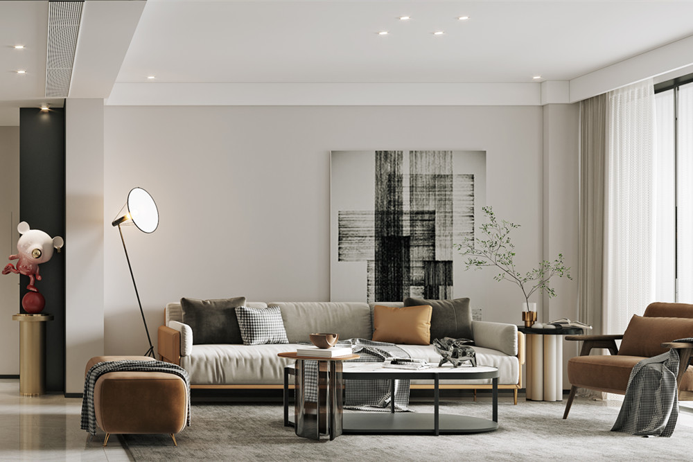 嘉興市龍湖&middot;天宸原著現(xiàn)代簡(jiǎn)約風(fēng)格四居室裝修案例