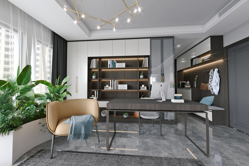 嘉興市古蕩佳苑現代簡約風格三居室裝修案例