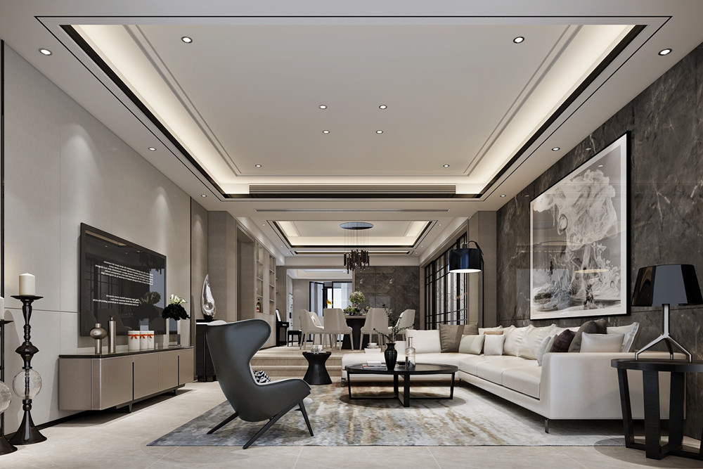 嘉興市鴻翔海棠灣現(xiàn)代簡(jiǎn)約風(fēng)格四居室裝修案例