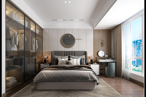 玉林市清景巷現代簡約風格三居室裝修案例