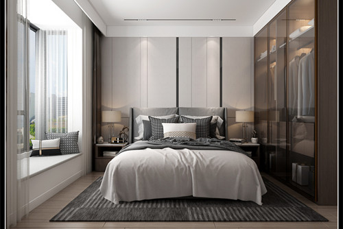 玉林市云天公園里現(xiàn)代簡約風格三居室裝修案例
