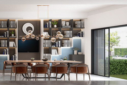 德陽市印象戛納現代簡約風格三居室裝修案例