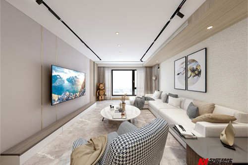 德陽(yáng)市香港花園新中式風(fēng)格三居室裝修案例