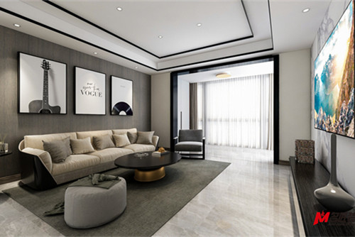 德陽市天悅灣.現代簡約風格三居室裝修案例