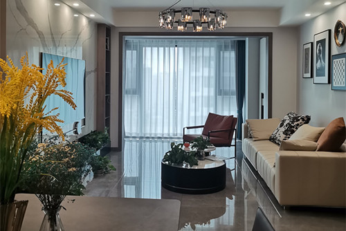 德陽市101地質隊家屬院現代簡約風格三居室裝修案例