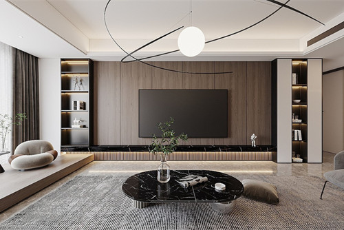 德陽(yáng)市東電三區(qū).輕奢風(fēng)格三居室裝修案例