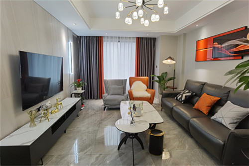 德陽市安康嘉苑現(xiàn)代簡約風(fēng)格三居室裝修案例