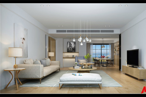 湛江市正基金科名苑現代簡約風格三居室裝修案例