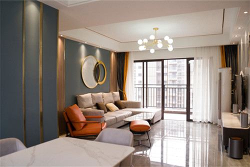 湛江市藍天花園輕奢風格三居室裝修案例