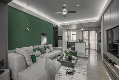 海口市南國威尼斯城現代簡約風格三居室裝修案例