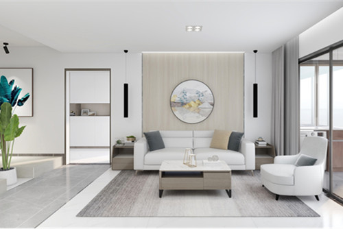 海口市鳳凰白龍新城現代簡約風格三居室裝修案例