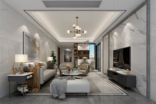 惠州市碧桂園深薈城現代簡約風格三居室裝修案例