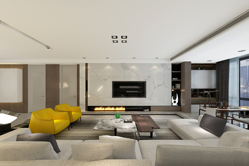 百色市城市中心廣場北歐風格四居室裝修案例