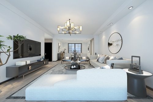 百色市大都匯現代簡約風格三居室裝修案例