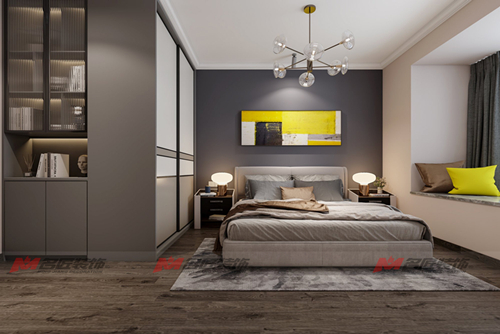 泉州市新景公館現代簡約風格三居室裝修案例