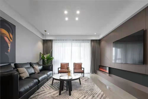 云浮市東臨天下現代簡約風格三居室裝修案例