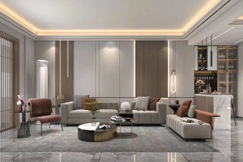 潮州市東寨村現(xiàn)代風(fēng)格三居室裝修案例