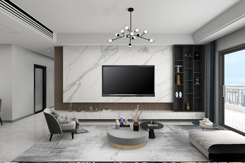 江門市鳳山水岸現代風格復式裝修案例