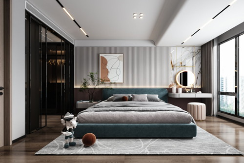 衢州市裕豐花園現代風格四居室裝修案例