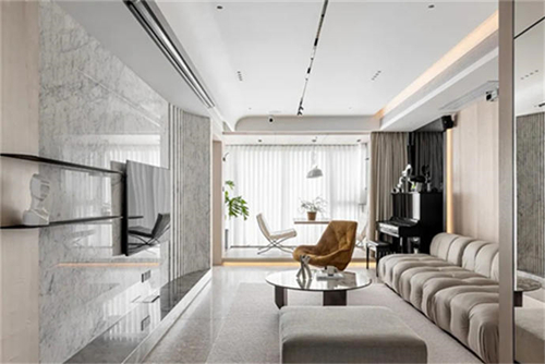 河源市東江灣江灣明珠現(xiàn)代簡約風格別墅裝修案例