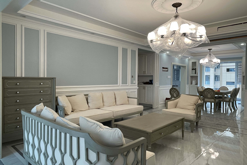 涼山彝族自治州濱河路菜市場歐式風(fēng)格平層裝修案例