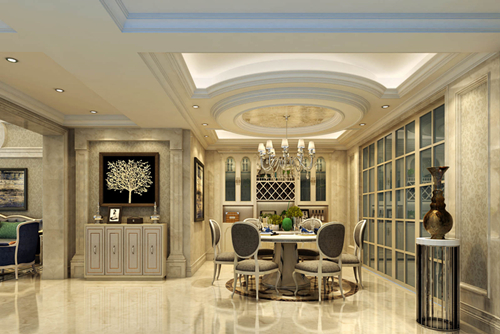 海口市環球100寶龍城歐式風格復式裝修案例