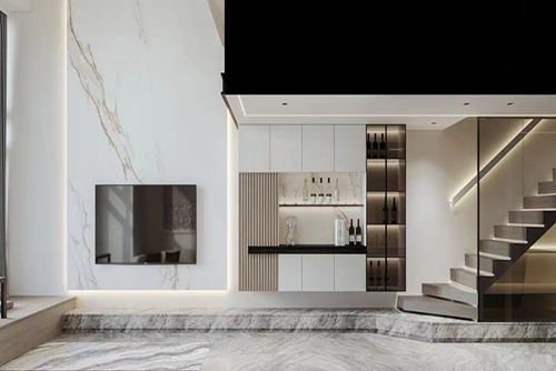 清遠市群星小區現代簡約風格復式裝修案例