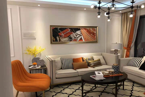 海口市濱江溫泉花園現代簡約風格三居室裝修案例