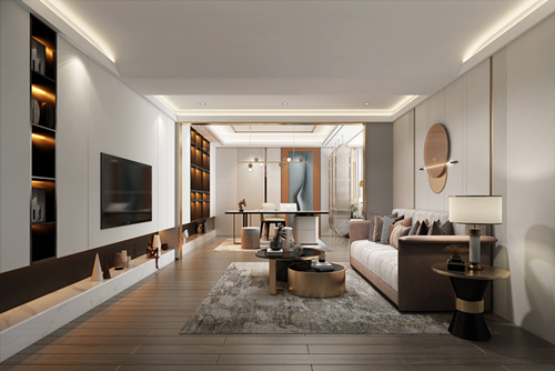 海口市環球100寶龍城現代風格別墅裝修案例