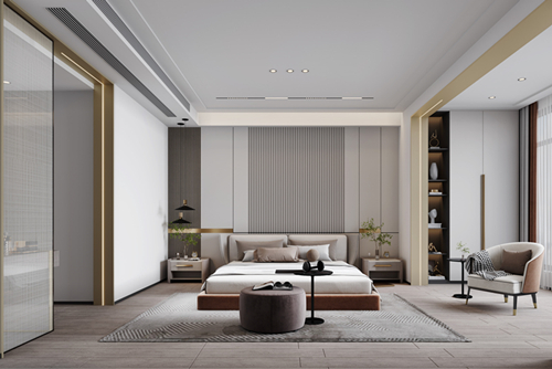 ?？谑懈蹗u花園輕奢風(fēng)格平層裝修案例