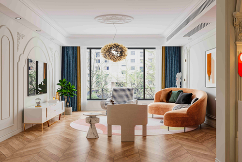 淮安市愛琴?；▓@現代風格三居室裝修案例