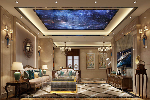 清遠市時代香海彼岸歐式風格別墅裝修案例