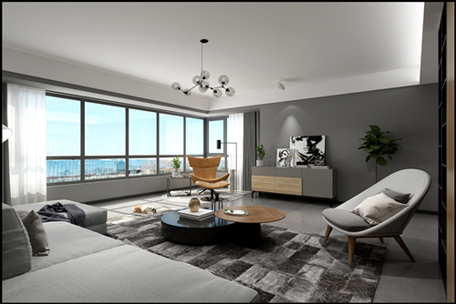 佛山市保利和悅濱江現(xiàn)代風(fēng)格平層裝修案例