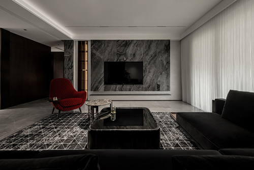 中山市雅居樂民森迪茵湖小鎮現代風格三居室裝修案例