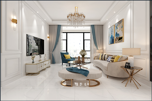 佛山市高明碧桂園&middot;花城薈新中式風格三居室裝修案例