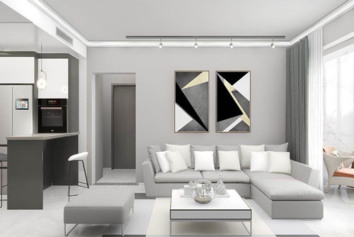 珠海市時代傾城&middot;雙生花現代簡約風格三居室裝修案例