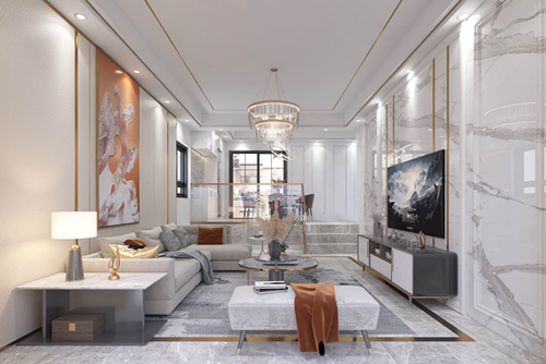 珠海市時代傾城&middot;雙生花現代風格平層裝修案例