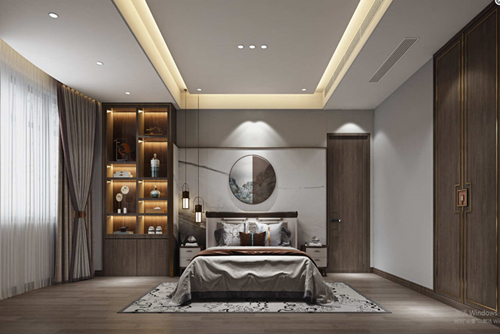 三明市城東廣場新中式風格別墅裝修案例