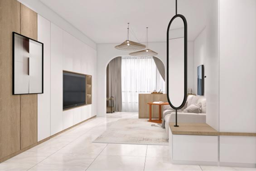 汕頭市金紫名邦花園現代簡約風格三居室裝修案例